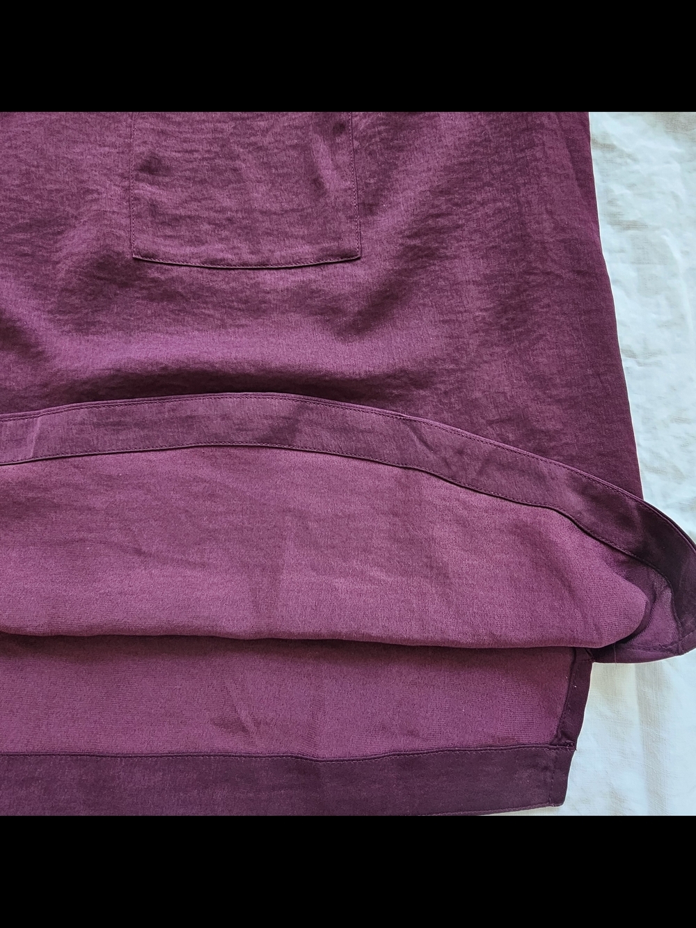 Shimmery NORDSTROM rack Tshirt Style Blouse Size 1X Burgundy - Picture 6 of 6